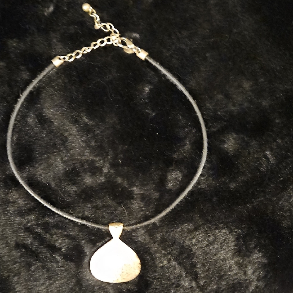 Chico's 2 Sided Gold Teardrop Pendant Necklace